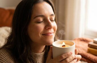 Sua vela aromática não cheira quando acesa? Descubra os 4 erros que matam o exalo (Hot Throw) da sua vela artesanal. Aprenda a temperatura correta, a porcentagem de essência ideal e o tempo de cura para criar velas super perfumadas.