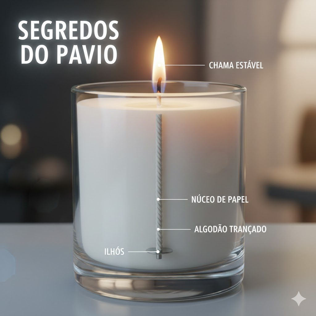 segredos do pavio de uma vela